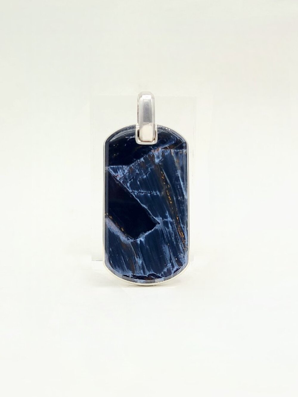David Yurman Large Pietersite Dog Tag Pendant - 42mm